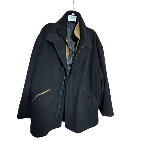 Vintage Savoy Taylor’s Guild Wool Blend Double Layered Men’s Peacoat Size Large - Picture 2 of 15